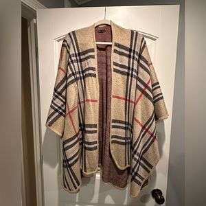Burberry patterned shawl. In good condition.